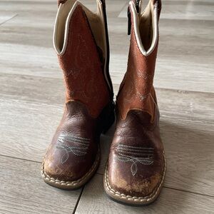 Old West Kids' Brown and Orange Boots